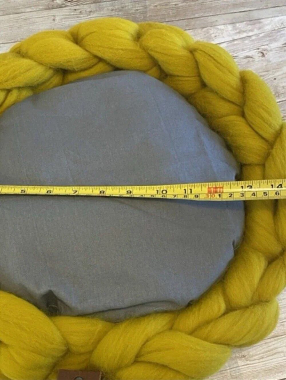 Cat / Small Dog Yarn Bed Mustard Yellow Chunky Yarn Homemade Merino Wool Cozy